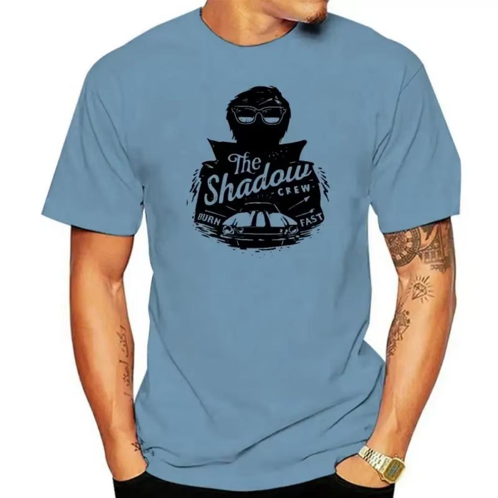 The Shadow Crew T-shirt Vintage Engine Car Burn Fast Cool T-shirt Graphic Tee Gift For Him Organic  men t shirt