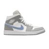 Women's Sneakers Jordan 1 Mid Wolf Grey Aluminum (Women's) White/Aluminum-Wolf Grey