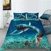 Jurasic Dinosaur Soft Duvet Cover Set for Young Boys King/Quen Sized Dimensions Polyester Beding Set Big Stegosaurus Brontosaurus Pterosaur