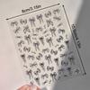 Bowtie Nail Stickers Bow Long Ribbon Tie Self Adhesive Nail Art Decorations Stickers Manicure Decals Diy Irregular Slider