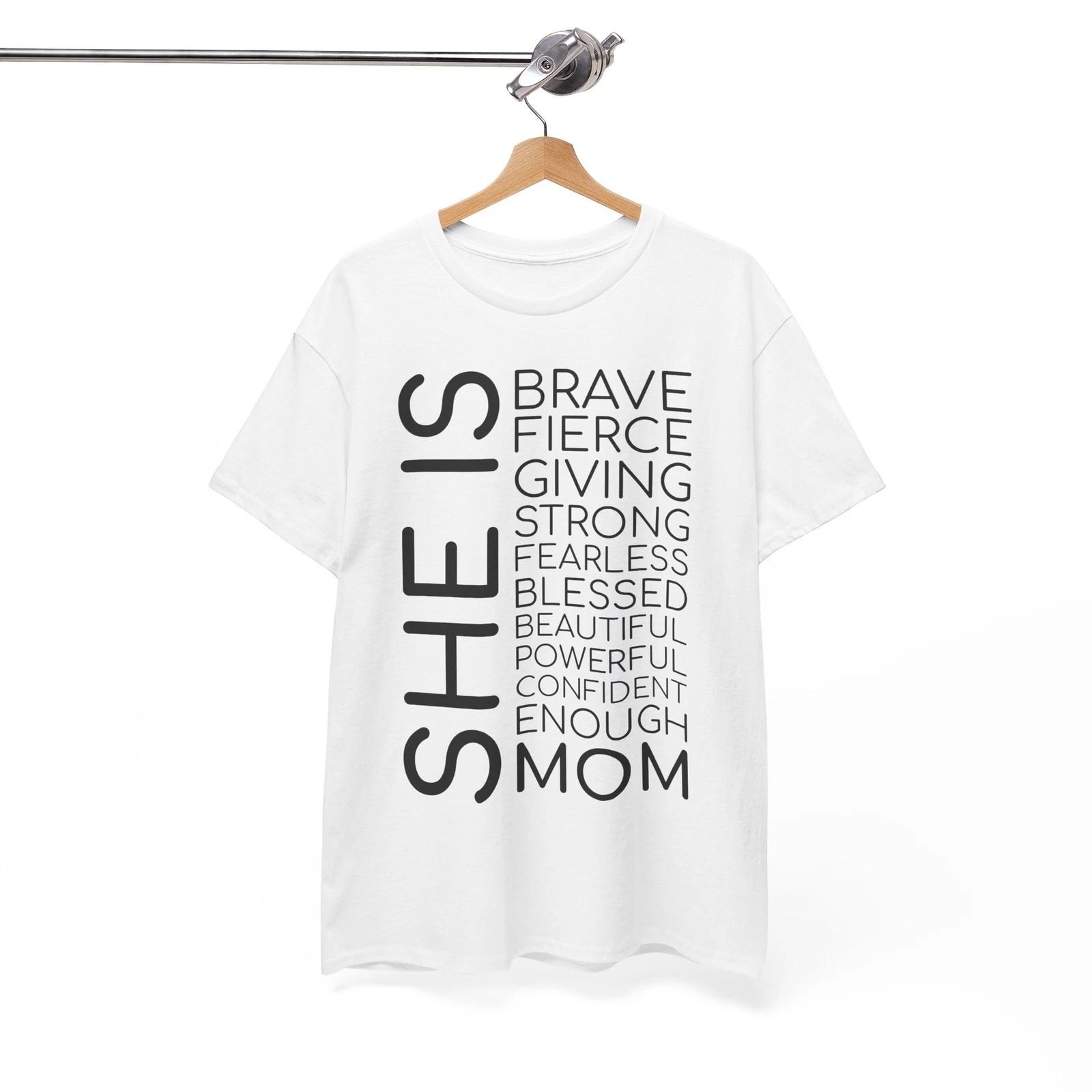 

She Is Mom vertical layout T-Shirt | Vintage Retro Mother | Cute Mom Gift Shirt 2XL
