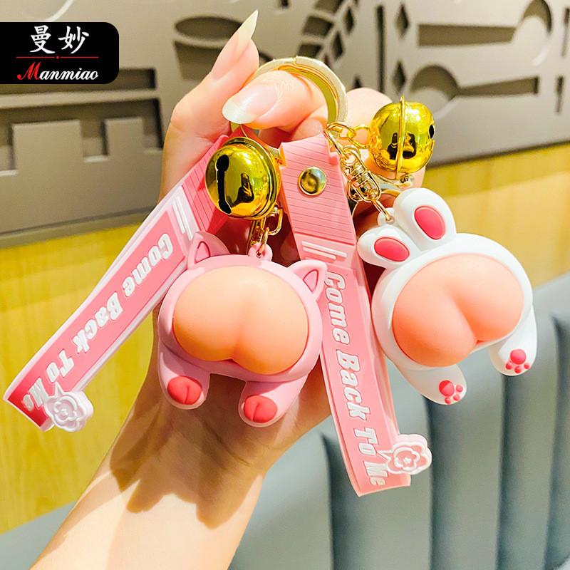 Adorable Silicone Cat Keychain Cute Stress Relief Toy Perfect For Birthday Gifts