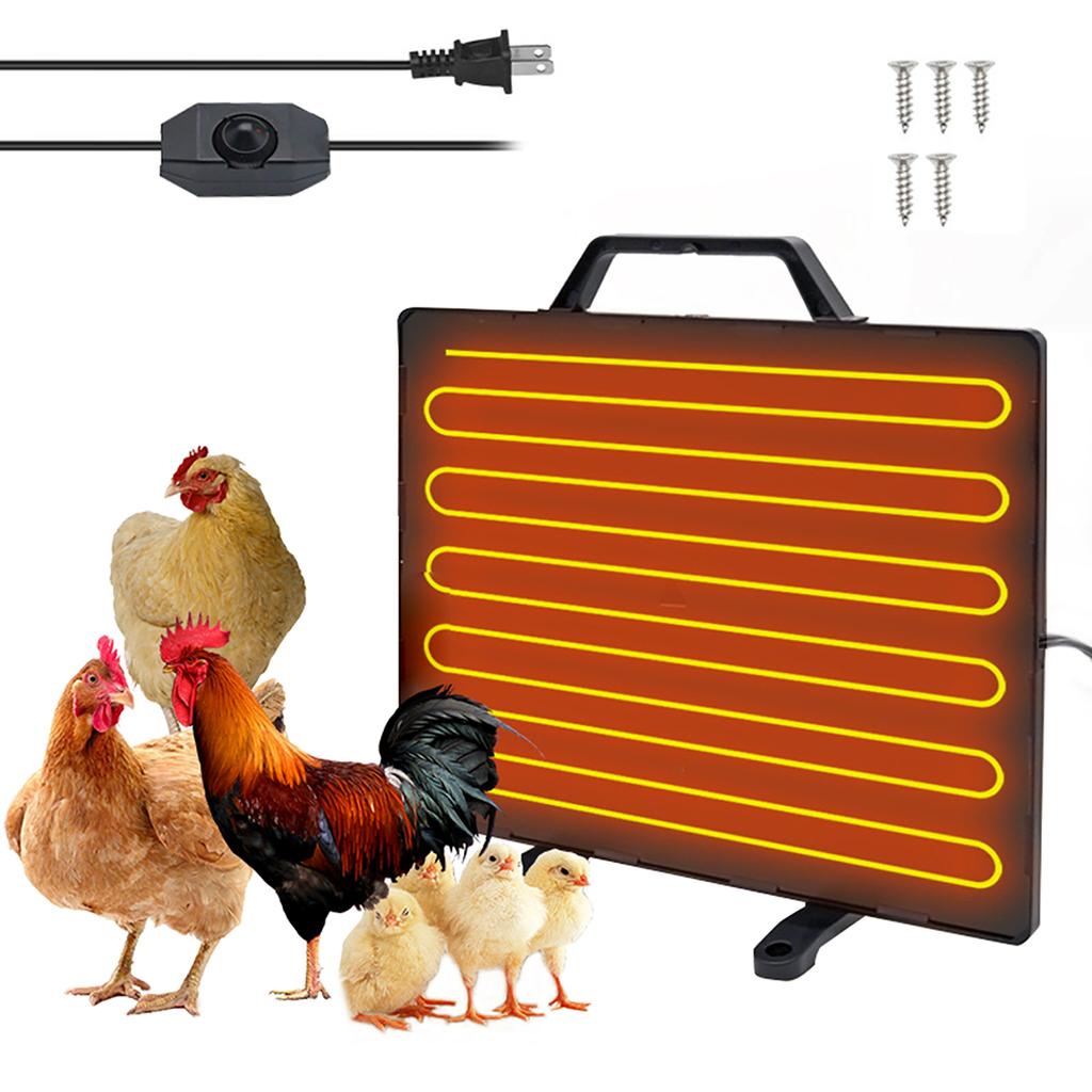Thermostatic Chicken Coop Heater 160W Poultry Heating Panel 0-99 Celsius    Temperature Winter Farm Radiant Heating Board Stainless Steel Hea