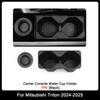 For Mitsubishi Triton 2024+ Center Console Wireless Charging Non-slip Protective Mat Water Cup Holder Armrest Hidden Storage Box