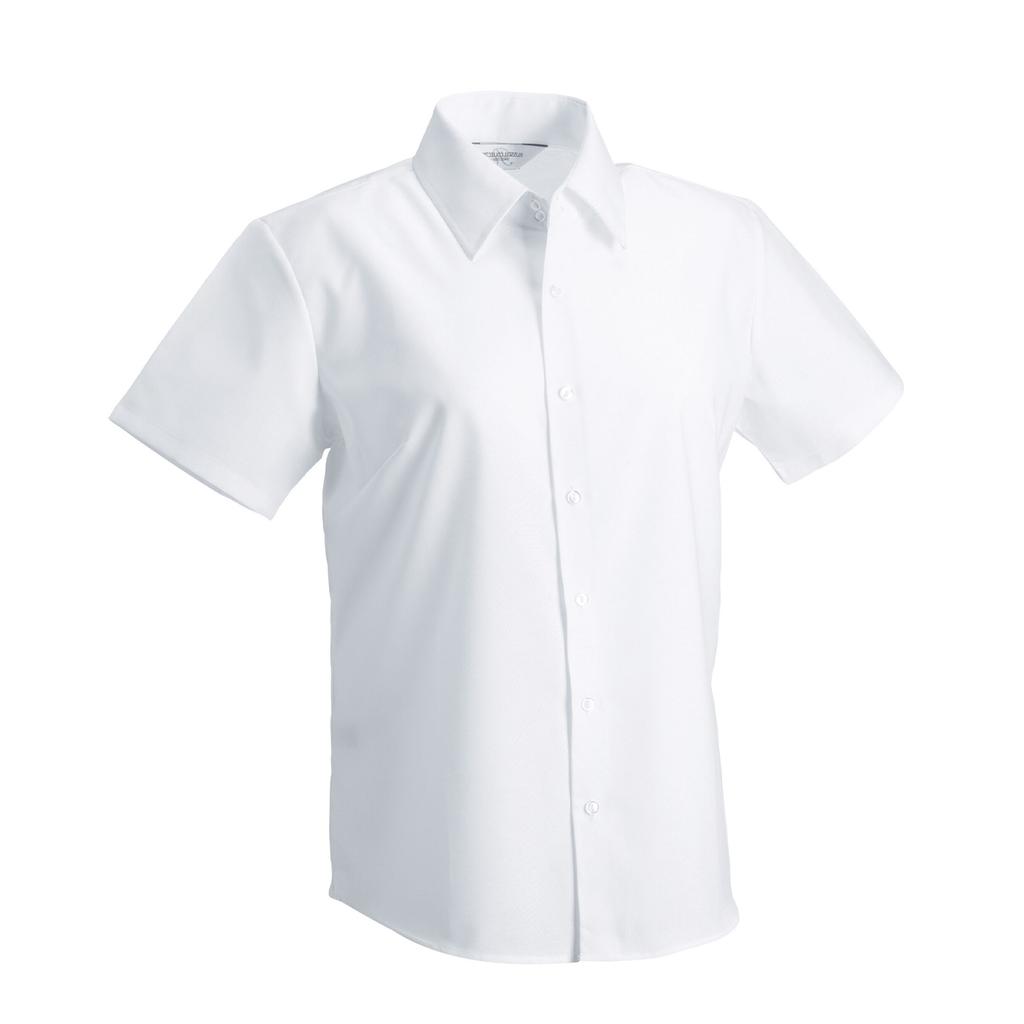 Russell Collection Womens/Ladies Oxford Tailored Short-Sleeved Shirt