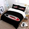 Red and Black Swirling Symbol Design Print Bedding Set Duvet Cover Pillowcases (1* Duvet Cover 2* Pillowcases Do Not Include Comforter)