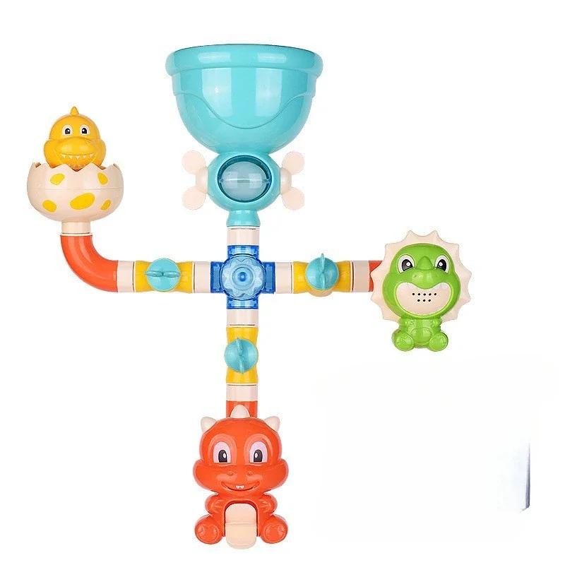 Non-Toxic Baby Bath Toys With Strong Suction Cups Tubes Spinner Squirt Water Game Set Toddlers Kids Shower Pool For 3 Years Children Gifts