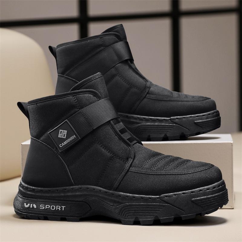 Новая мужская классическая зимняя мода Высокие кроссовки Толстая подошва Снежные ботинки Удобная мягкая подошва 39