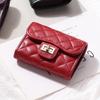 Women's Quilted Lambskin Card Holder