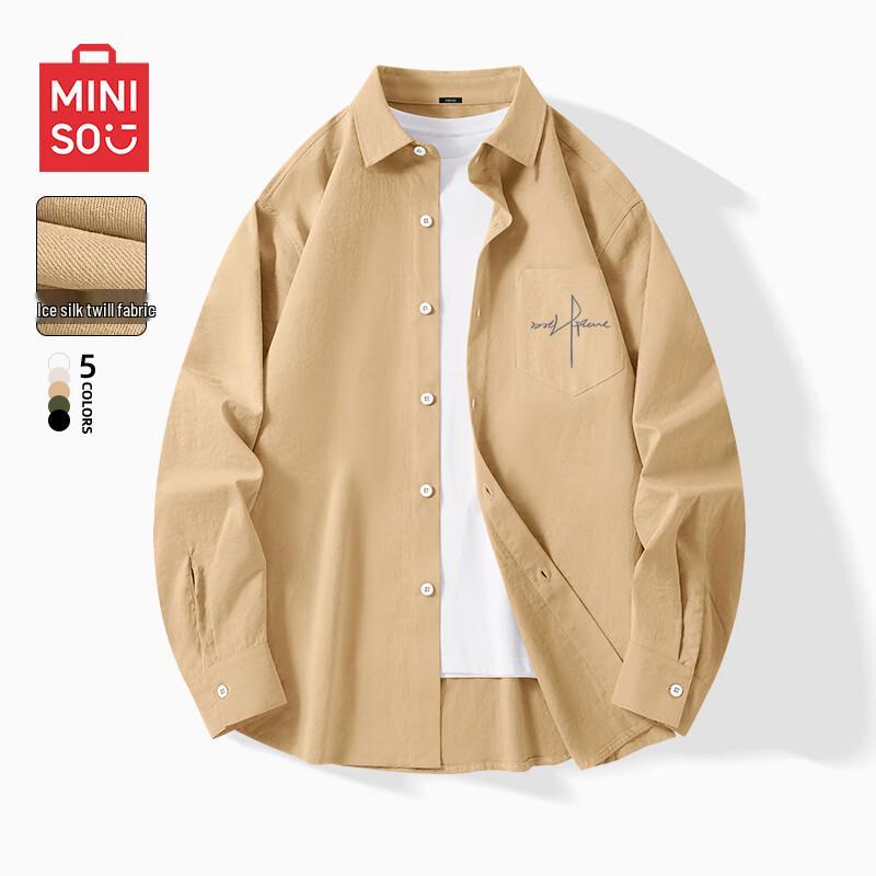 MINISO Unisex Vibe Style Loose Fit Long Sleeve Casual Shirt 3XL