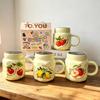 Cartoon Ceramic Mug with Lid - Large Capacity, Customizable Souvenir