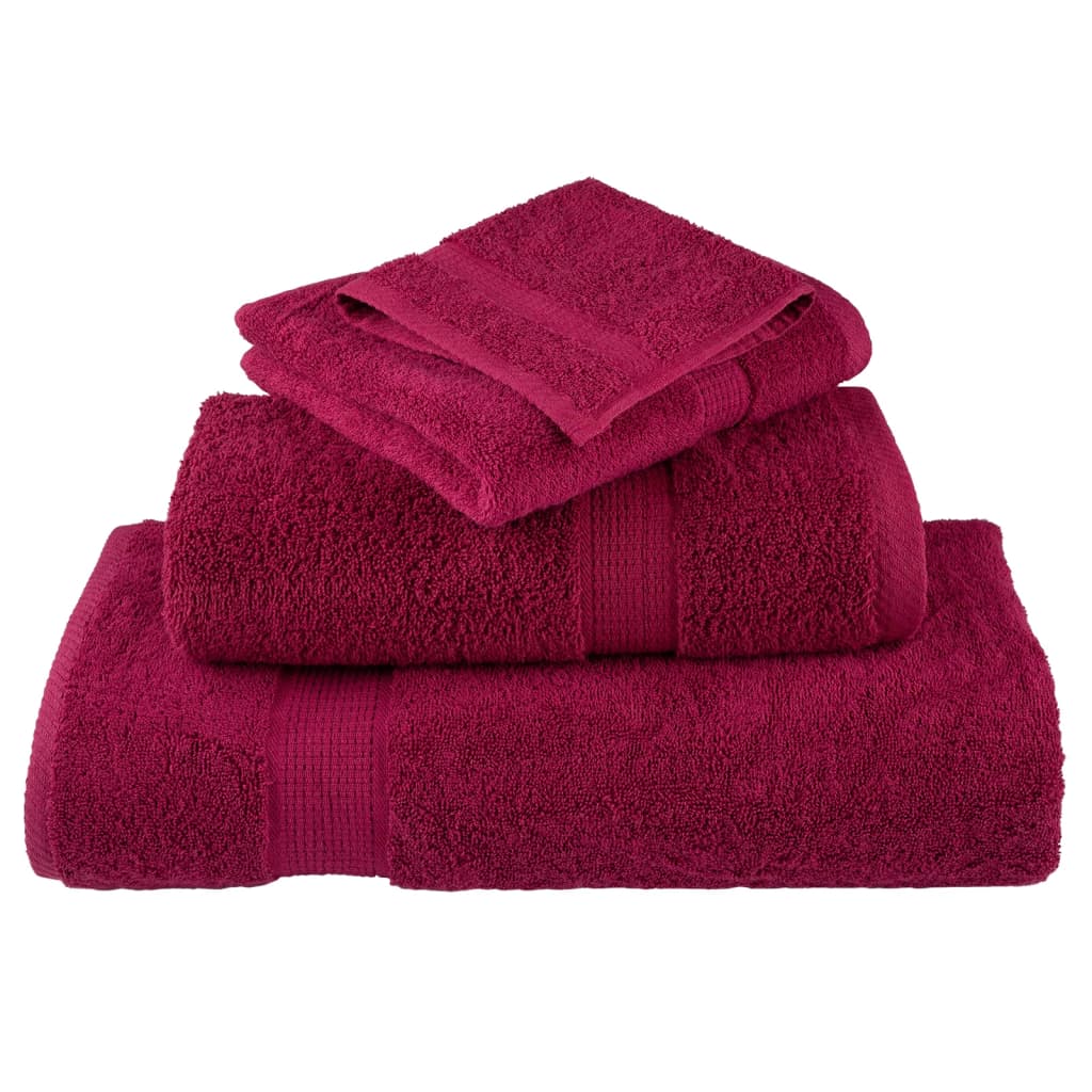 Premium Wash Cloths SOLUND 4 pcs Burgundy 30 x 30 cm 600 g m²