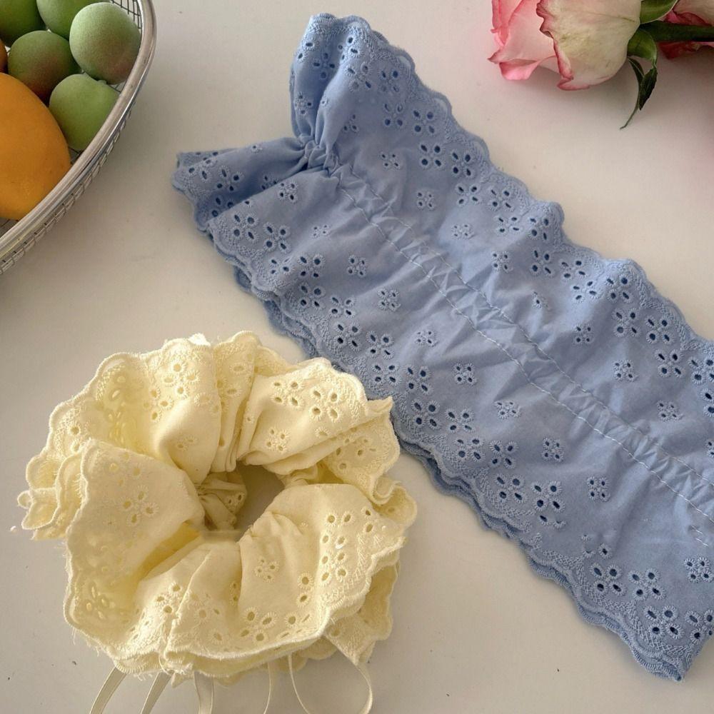 Haargummi Elastische Haarbänder Stoffstickerei Große Haargummis Übertriebenes Haarseil Mädchen