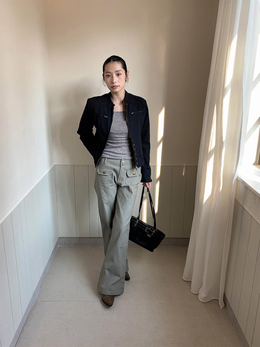 9-hour Spicy Girl Micro-Flare Jeans - Autumn 2025 Workwear Casual Style for Women Medium серый