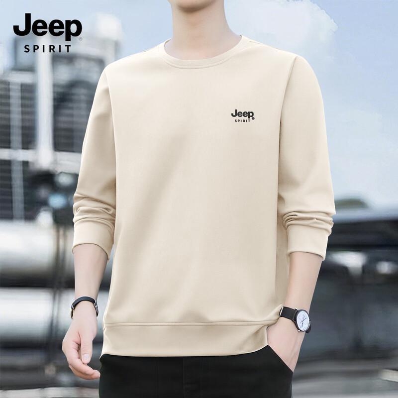 JEEP SPIRIT Men's 2025 Loose Fit Round Neck Sweatshirt