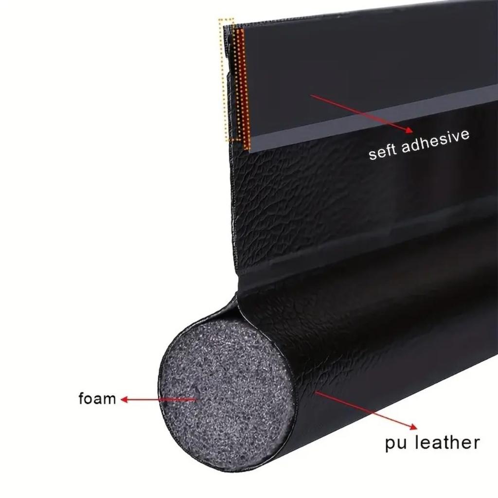 Adjustable Door Bottom Seal Strip Weatherstrip Under Door Draft Stopper AntiCold One Side Gap Blocker Foam Weather Strip