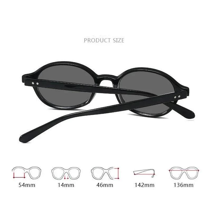 Unisex Near Sight Pochromic Glasses Fashion Retro Color Changing Myopia for Women Men Oval Frame Anti-UV Eyeglasses 0-1.0-4.0
