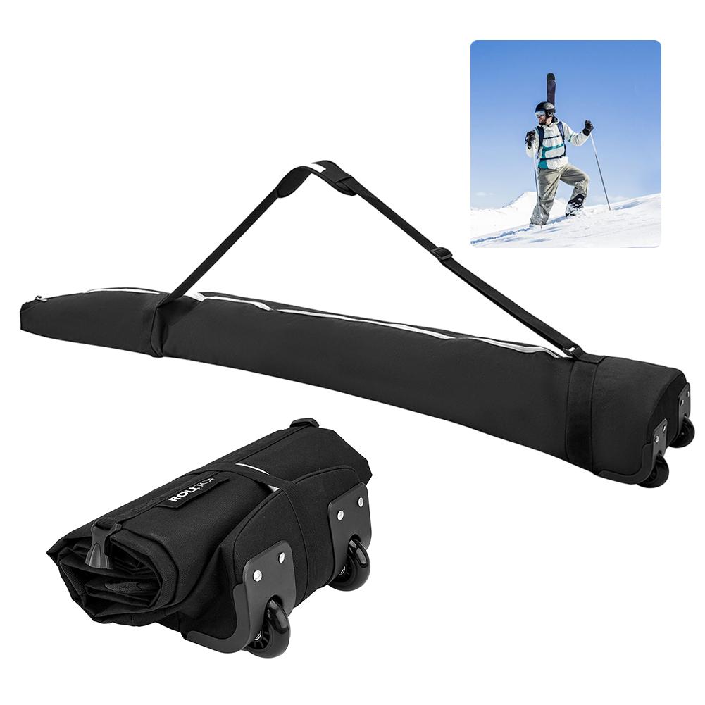 Slijtvaste Snowboardtas met Wielen Winter Skiuitrusting Opbergtas 600D Oxford Grote Capaciteit voor Snowboard Bril Handschoenen