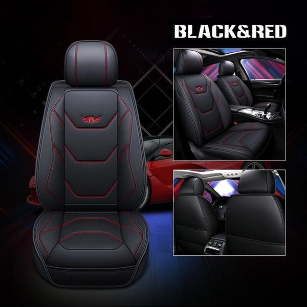 

1 шт. Роскошные универсальные чехлы-коврики для всего сиденья автомобиля, подушка, протектор из ПУ кожи для автомобиля, внедорожника, грузовика, микроавтобуса, автобуса 1PC красный/чёрный