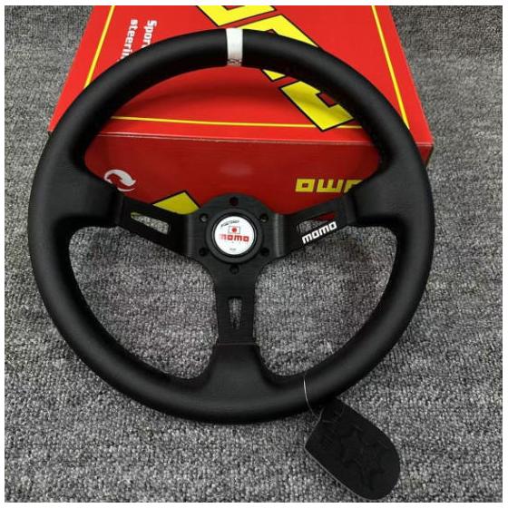 MOMO Car Steering Wheel 13 Inch (330mm) Renovated Competition Steering Wheel White 9AT0087