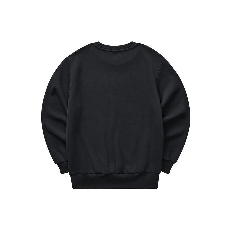 Skechers Lunar New Year Series Letter Logo Printed Crew Neck Pullover Casual Sports Knit Sweatshirt Women sweatshirt Carbon-Black L124W005-0018