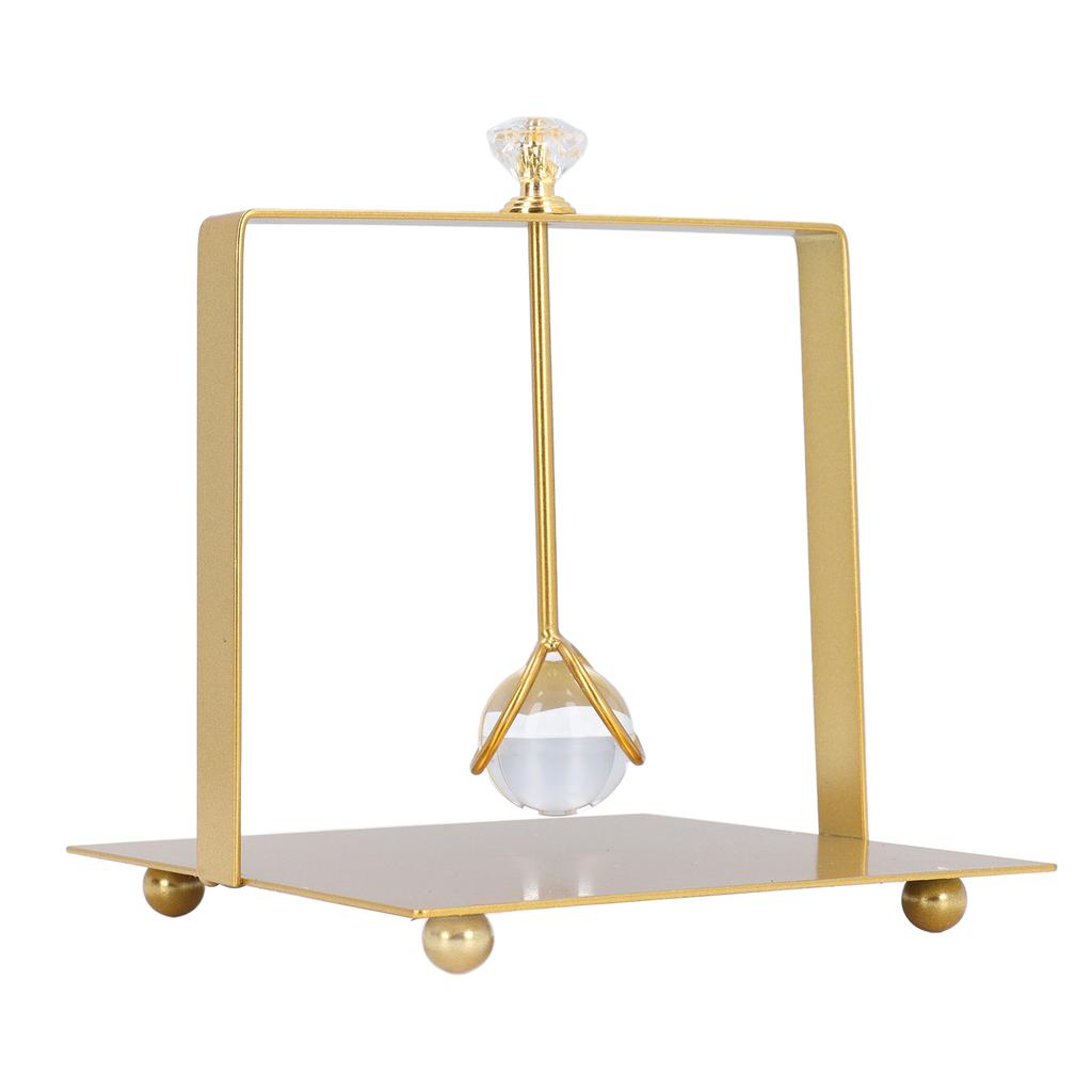 Napkin Dispenser with Weighted Glass Ball Rectangular Elegant Iron Napkin Holder Tissue Stand for Kitchen