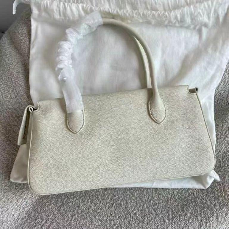 Kendall's Lychee Grain Cowhide Rectangular Baguette Handbag - Luxury Women's Shoulder Bag