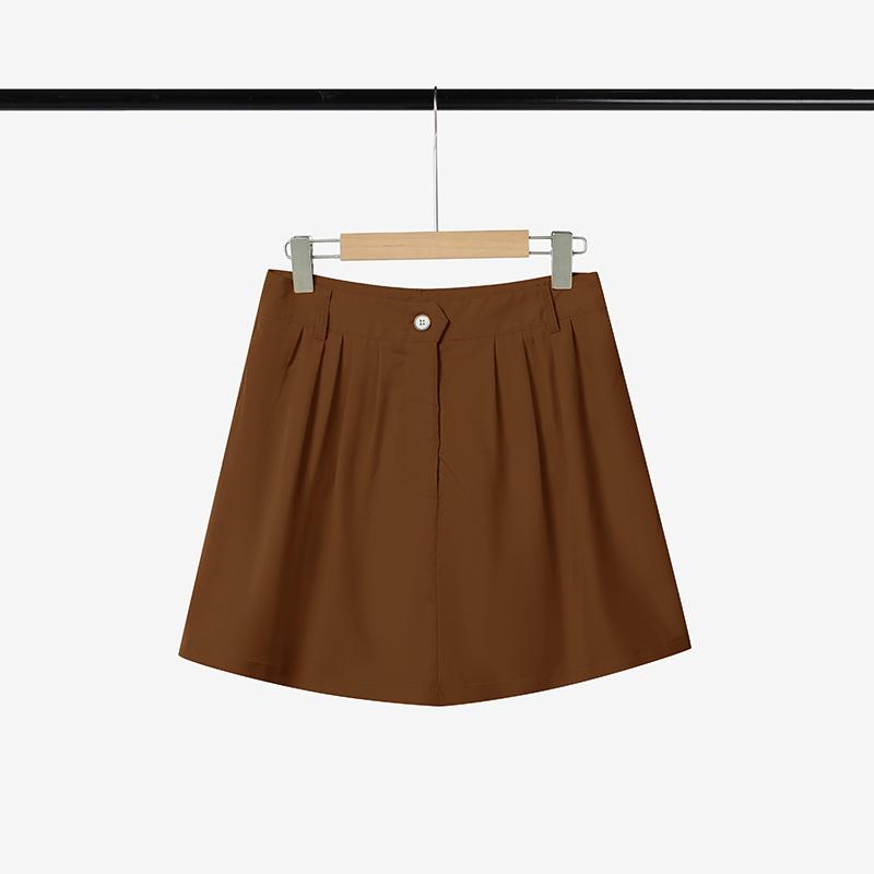 

ZANZEA Women Summer Casual Solid Color Loose Short Pants 4XL светло-коричневого