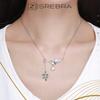 Hummingbird Branch Chain, 925 , Cubic Zirconia, Pendant, Hanging