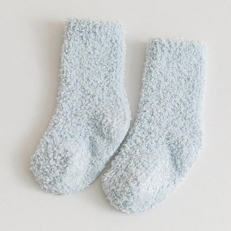 Winter Thick Newborn Socks Coral Fleece Warm Kids Leg Warmers Girls Boys Toddler Soft Baby Autumn Anti-slip Children Plus Stuff
