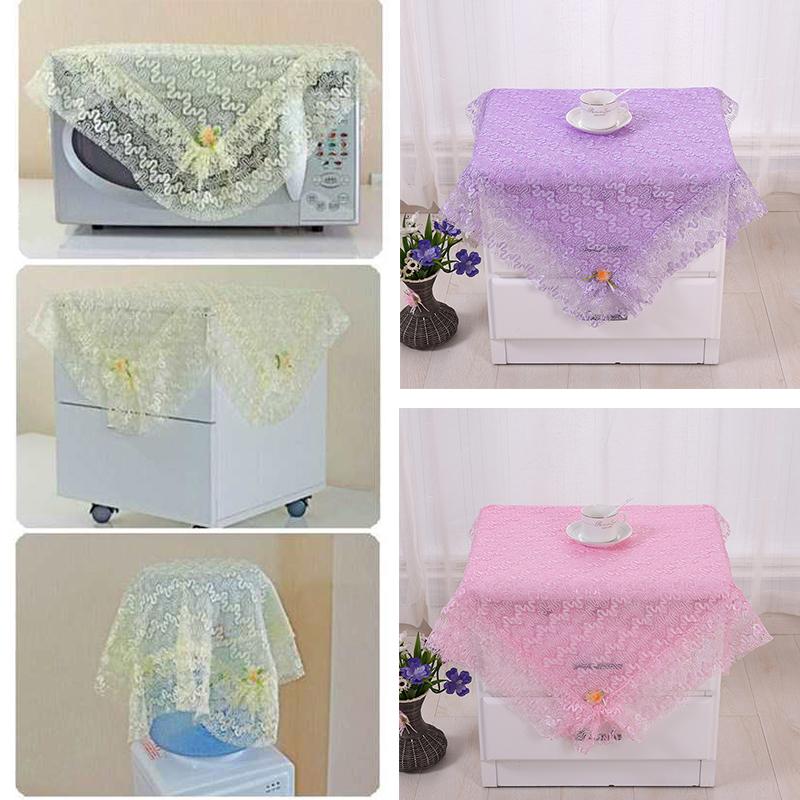 Lace Dustproof Tablecloth Tablecloths Party Decoration Nightstand Covers Rococo Floral Embroidery Table Decoration 70/100cm