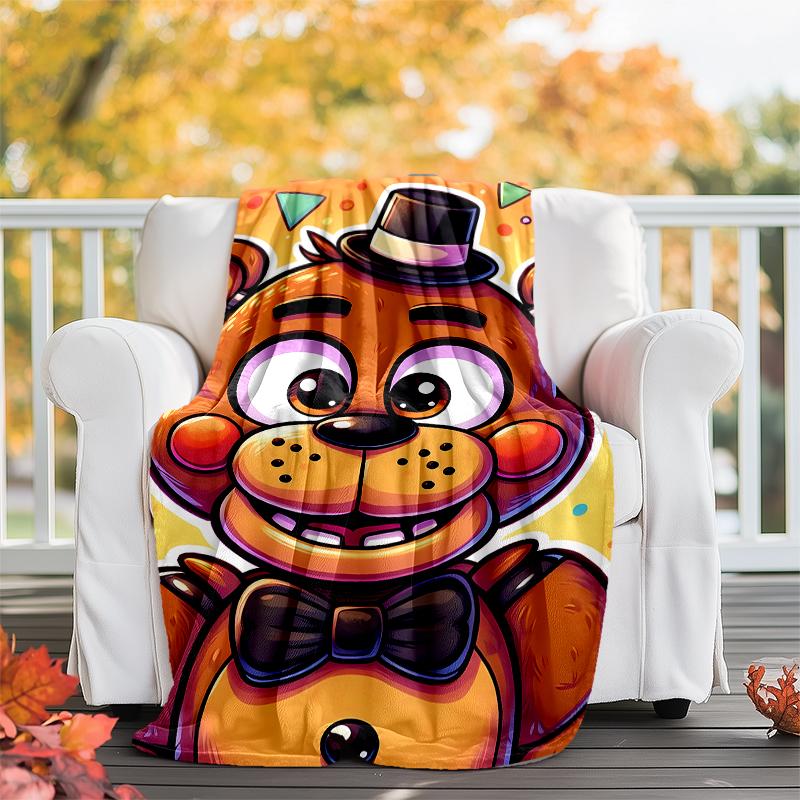 Five Nights At Freddy's Theme Printed Blanket - Perfect for Couch, Bed, Travel & Outdoor Use | Machine Washable, Cozy & Durable.