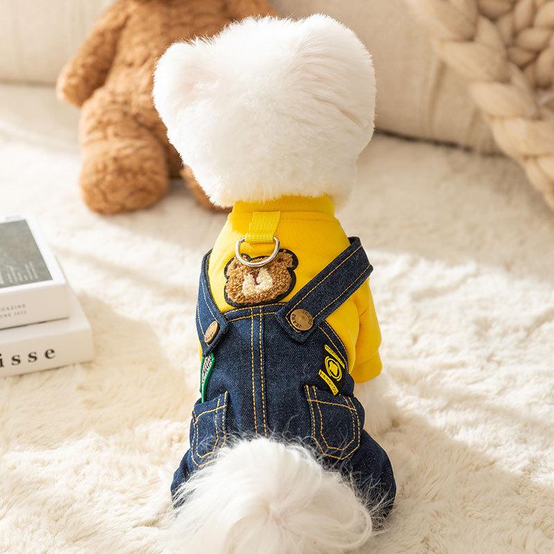 Warme Haustierkleidung, süßer Druckmantel, Hemdjacke für kleine und mittelgroße Hunde, Katzen, Teddy, französische Bulldogge, Chihuahua, Winter-Outfit