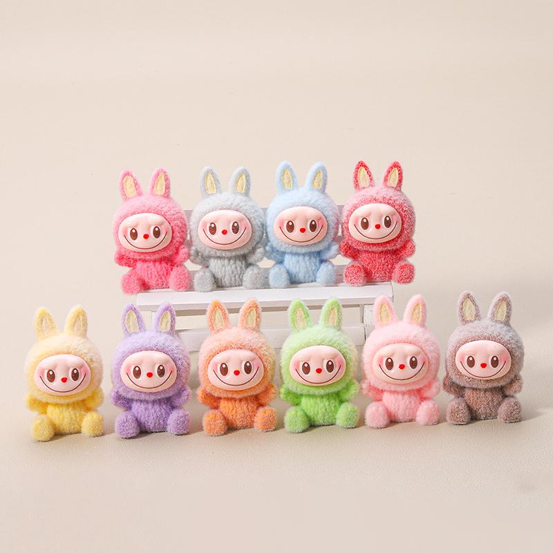 1Pc Christmas Gifts Mini Labubu Sitting Posture Doll Cute Toy Desktop Decoration Model Ornaments