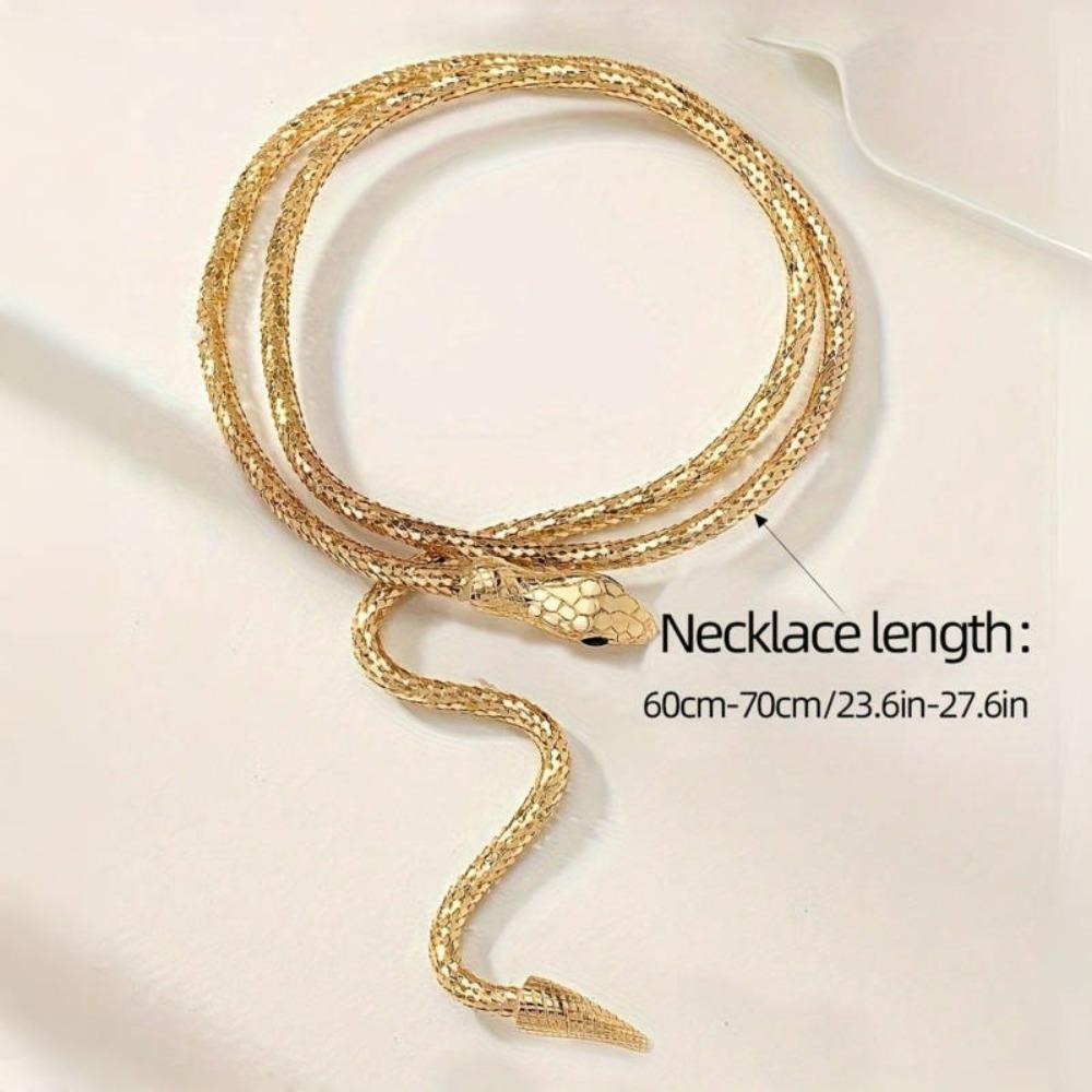 

European and American Spice Girls Sexy Collar Diamond Snake Necklace Delicate Personality Cold Wind Sweet Cool Collarbone Chain Women золотой
