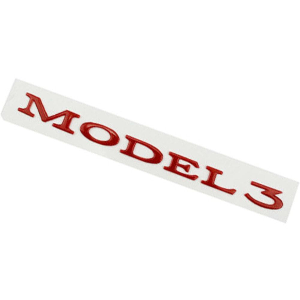 For TESLA MODEL 3 Lettering Car Logo Rear Trunk Badge Emblem Decorate Styling Sticker Auto Accessories
