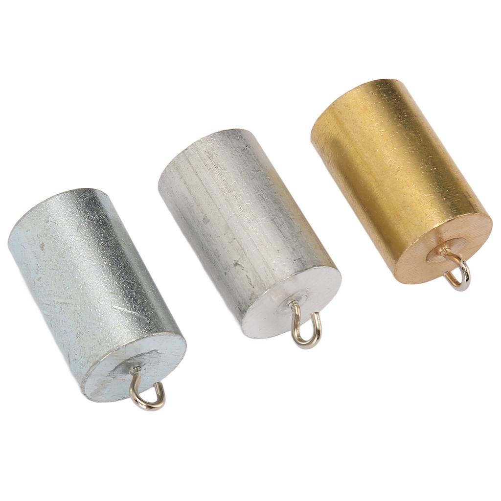 3Pcs Metal Density Blocks Copper Iron Aluminium Cylinder Style Metal Cylinders Set for Density Investigation Experiment