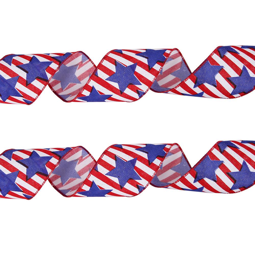 Meter Festive 10 American Independence Day Ribbon Decorative Gift Wrap Set Stars With