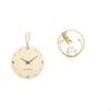 Minimalist Modern Nordic Wood Wall Clock And Crystal Ball Sculpture Metal Figurine Desk Indoor