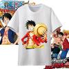 One Piece Anime Character Printing Oversized Cotton Tshirt Men and Women Comfortable Y2K Childrens Clothing Summer Tshirt