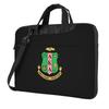AKA Sorority 1908 Pink Green Print Laptop Bag Fit 13 14 15.6 Inch Water Resistant Laptop Case Computer Bag for Business Travel