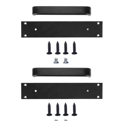 2 Pack Aluminum Alloy Door Pull Handle 7.9 Inch Long Black Sliding Door Handle 180mm Hole Center Barn Door Handles Bathroom