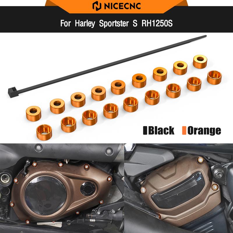 For Harley Sportster S RH1250S 2021-2024 Engine Case Cover Bolt Trim Rings Pan America 1250 RA1250 Nightster RH975 2023-2024
