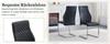 [Set of 2] Dining Chair in Black Diamond Pattern: High Backrest + Comfortable Seat Cushion, Silver-Colored Metal Frame Non-Slip and Durable