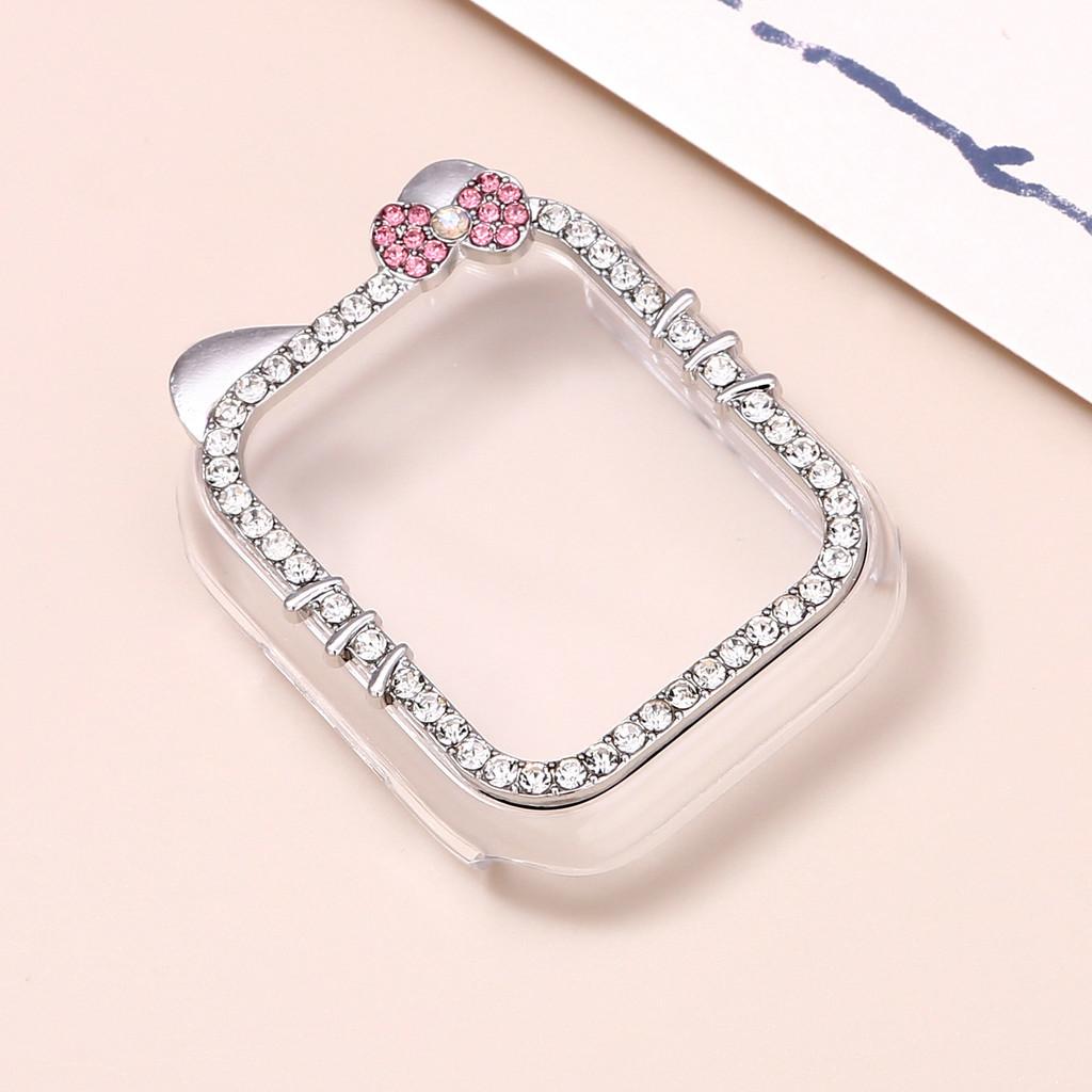 

Cover Case for HUAWEI watch fit 4 fit 4 Pro Protective Kitty Cat Diamond Hollow PC Bumper Frame Shell HUAWEI watch fit 4 Cases HUAWEI watch fit 4 серебряный