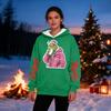 Women's Casual Fashion Plus Velvet Thickened Christmas Print Hooded Sweatshirt