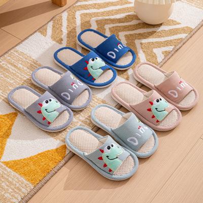 Cartoon Children's Slippers, Linen Open-toe PVC Sandals
