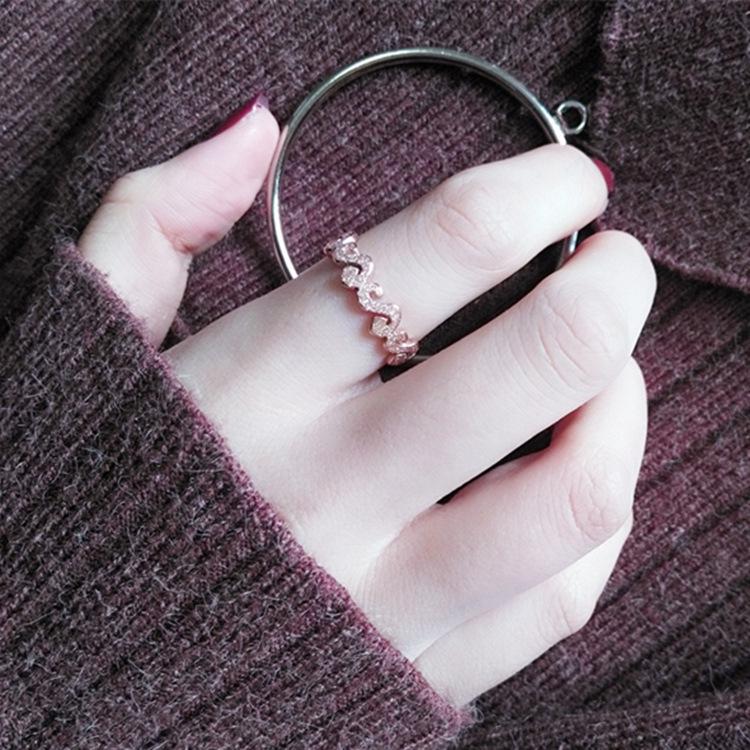 Матовый Позолоченный Титановый Стальной Кольцо-S для Женщин – Модная Бижутерия в Корейском Стиле Size 10 розового золота