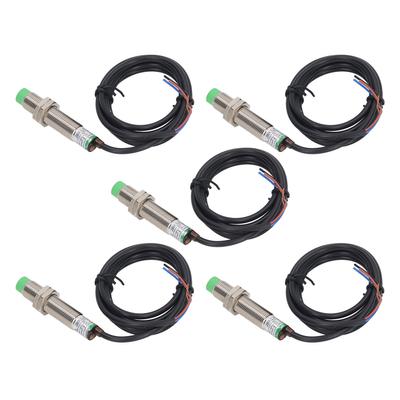 5 Pcs Inductive Proximity Sensor M12 Approach Sensor NPN NC IP65 Waterproof Proximity Switch