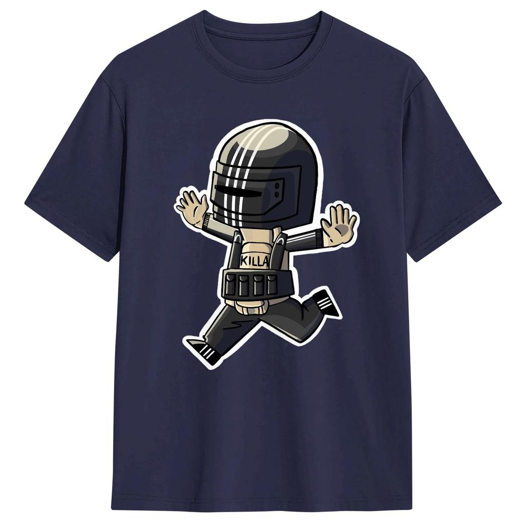 Vintage T Shirt EscapeFromTarkov Killa Running Chibi Cotton TShirts for Mens Summer Y2K Retro Casual Short Sleeve Tops